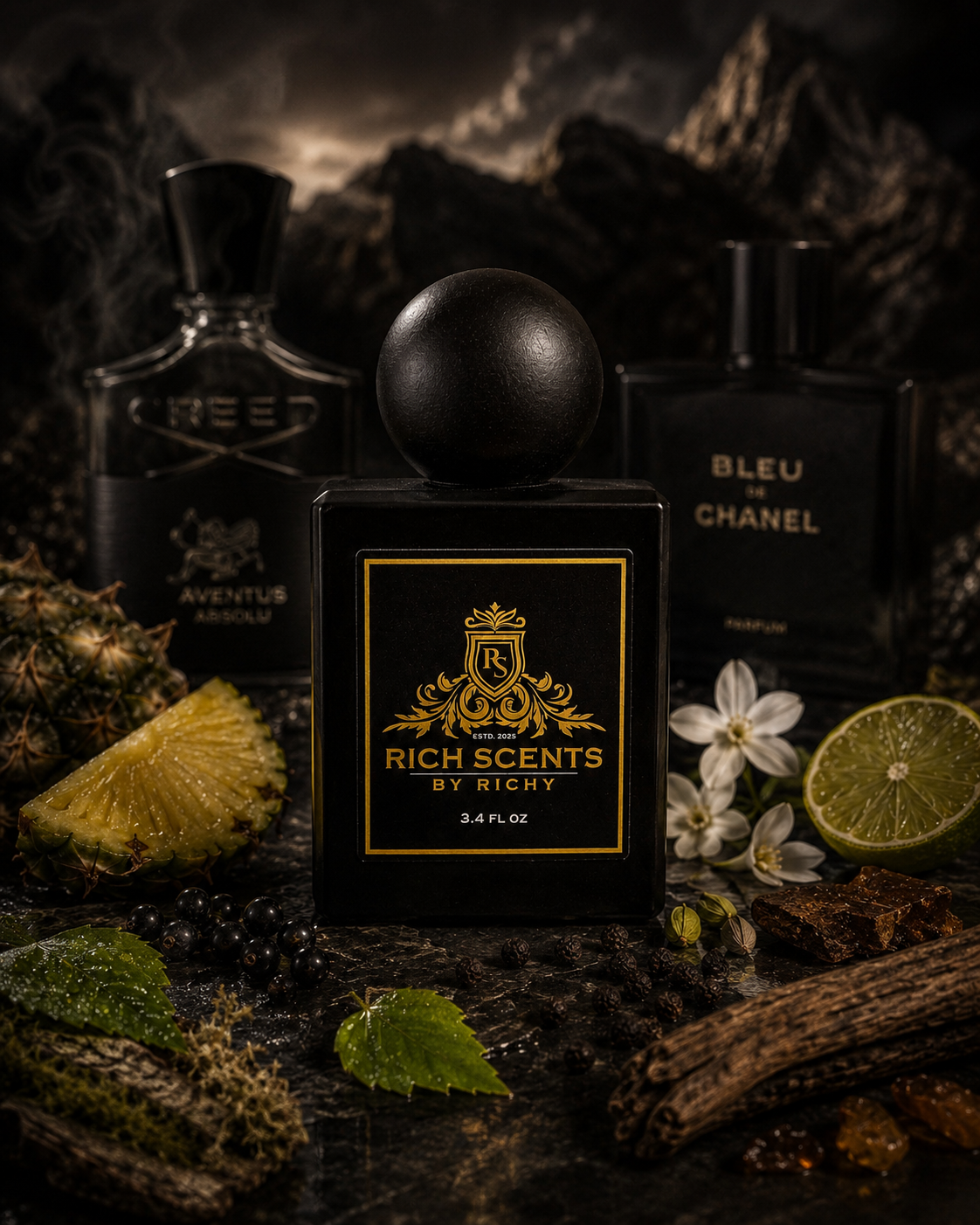 My custum fragrance of creed aventus absolu an bleu de channel 100ml
