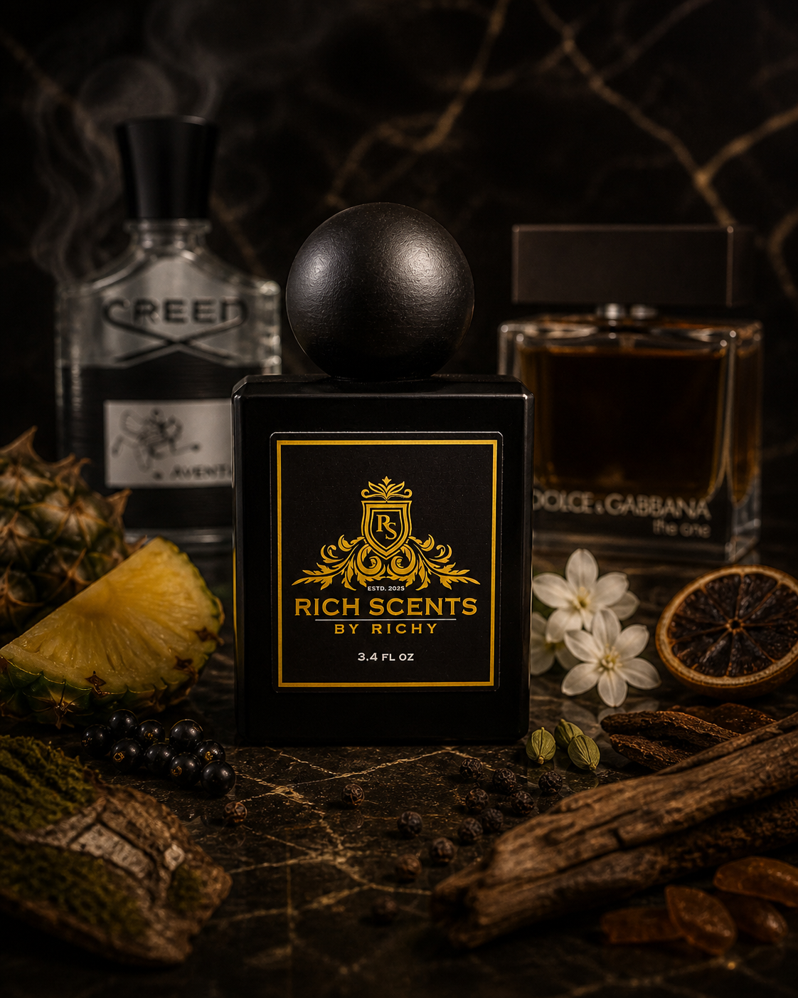My custom fragrance mix of creed aventus with dolce Gabbana the one 100ml