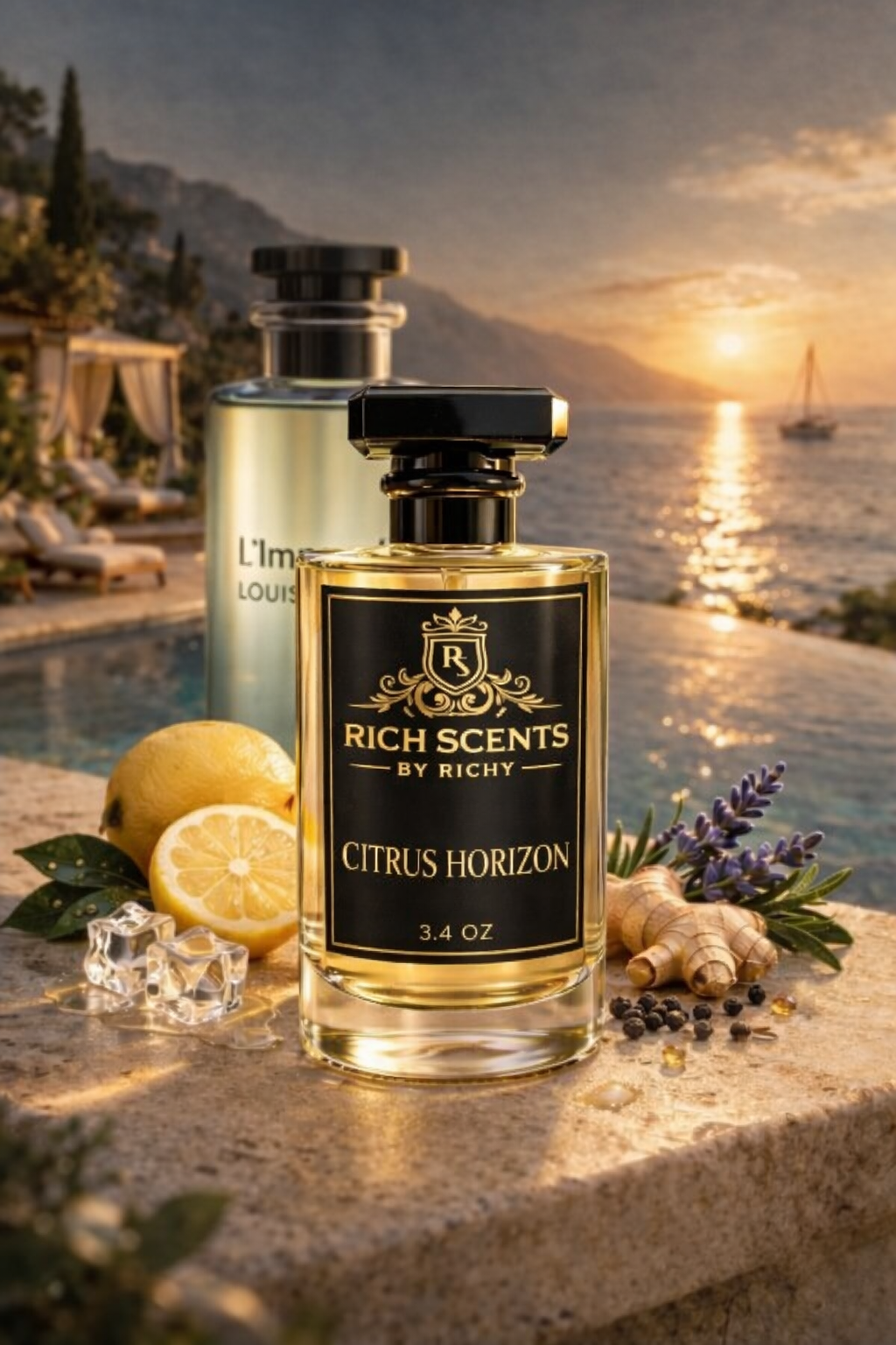 My inspiration of louis vuitton l'immensite 100ml bottle
